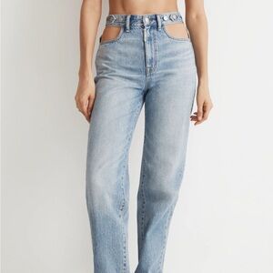 Madewell x Molly Dickson Cutout Baggy Straight Jeans